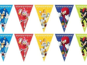 Guirnalda Decoración Fiesta Triángulos / Motivo Sonic