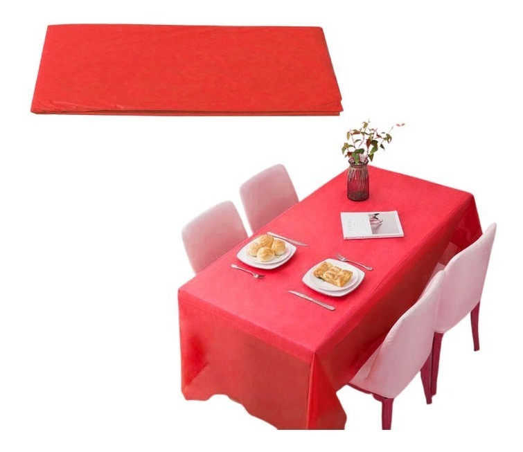 Mantel Plástico Para Decoración De Mesa Rectangular Unicolor - Imagen 5
