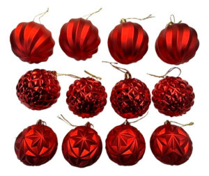 Adorno Arbol De Navidad 6cm Pack 12 Unidades
