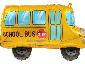Globo Metálico Con Forma De Autobus Escolar