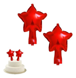 Pack 2 Uds Mini Globos Metálicos Para Decoraciones Estrella