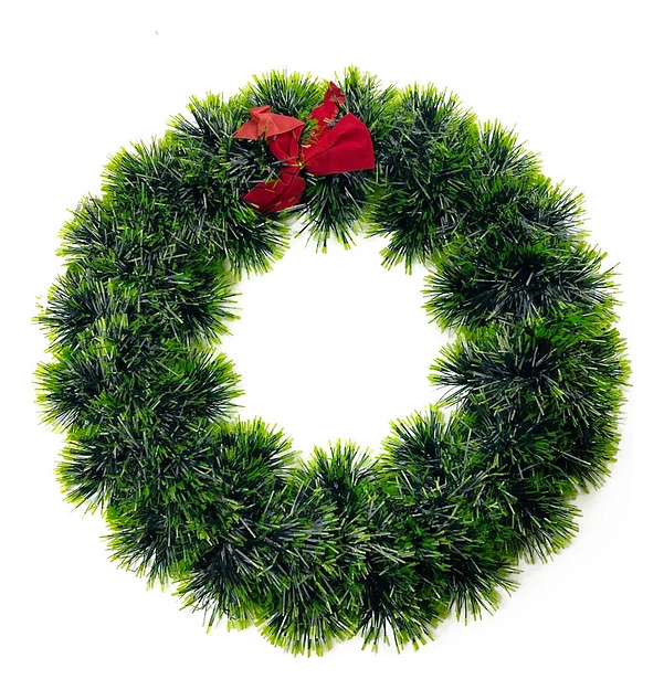 Decoración Navidad Para Puerta Corona 28cm