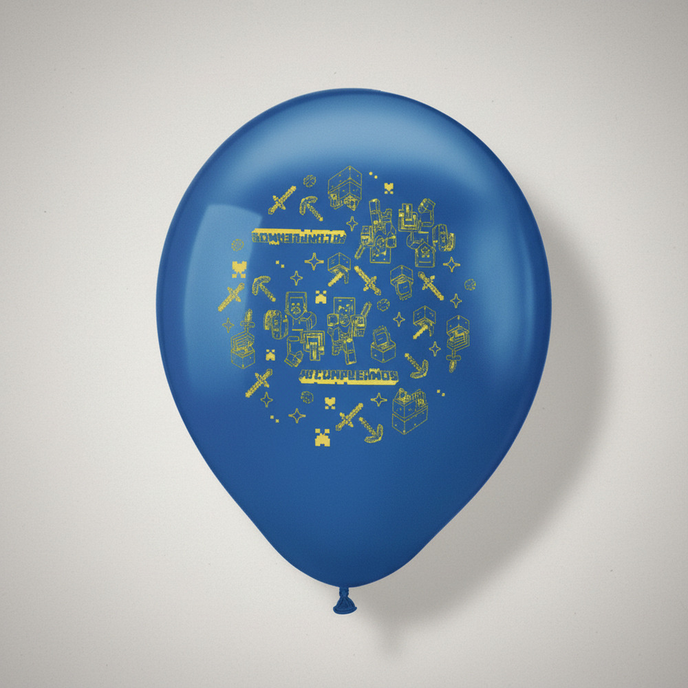 Set Globos Tipo Mt Feliz Cumpleaños Látex 12 Uds - Imagen 3