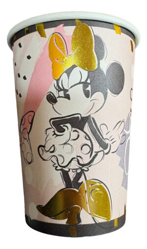 Pack 6 Uds Vasos De Cartón Con Diseño Minnie Juvenil Retro