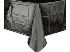 Mantel Metálico Para Decoración De Mesa Rectangular Negro