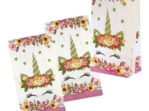 Bolsas De Papel Para Dulces Motivo Unicornio