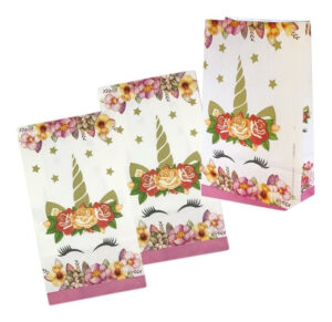 Bolsas De Papel Para Dulces Motivo Unicornio
