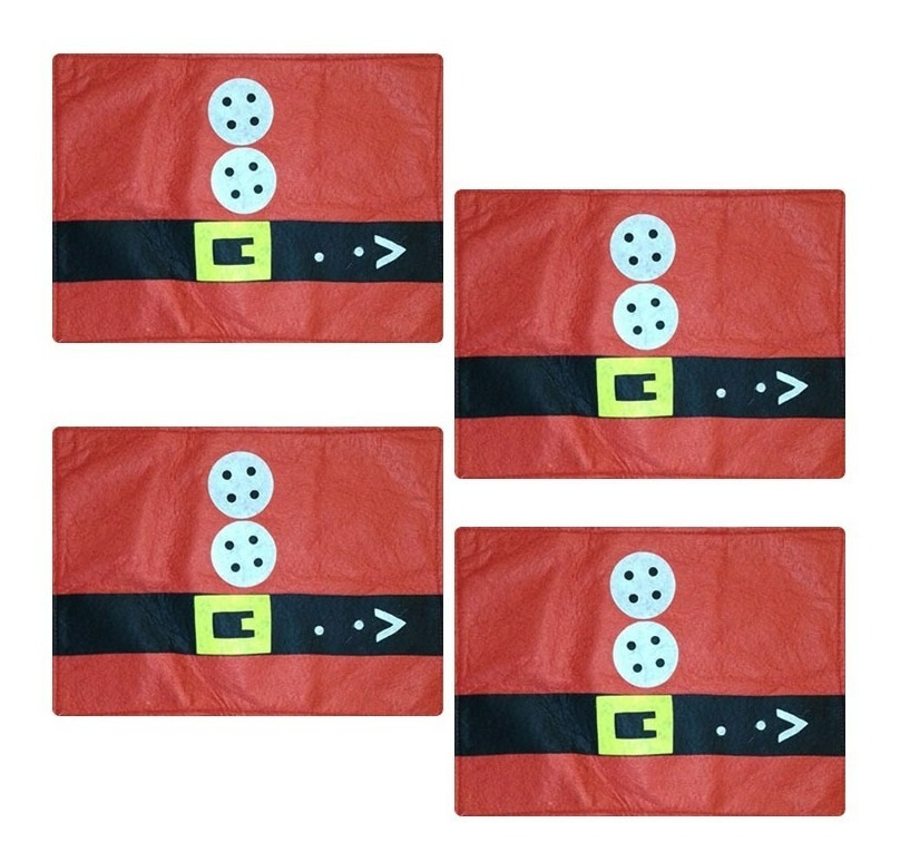 Pack 4 Individuales Mesa Navideños / Decoración Mesa Navidad