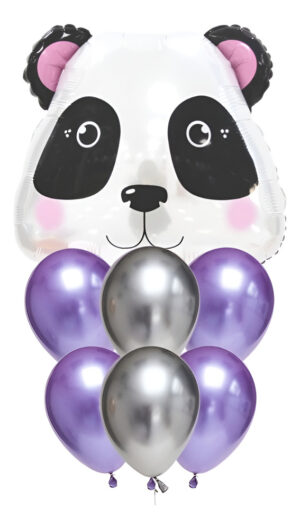 Set De Globos Decoración Animal 7 Uds Oso Panda