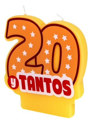 Vela Para Decoración De Torta 20 Y Tantos