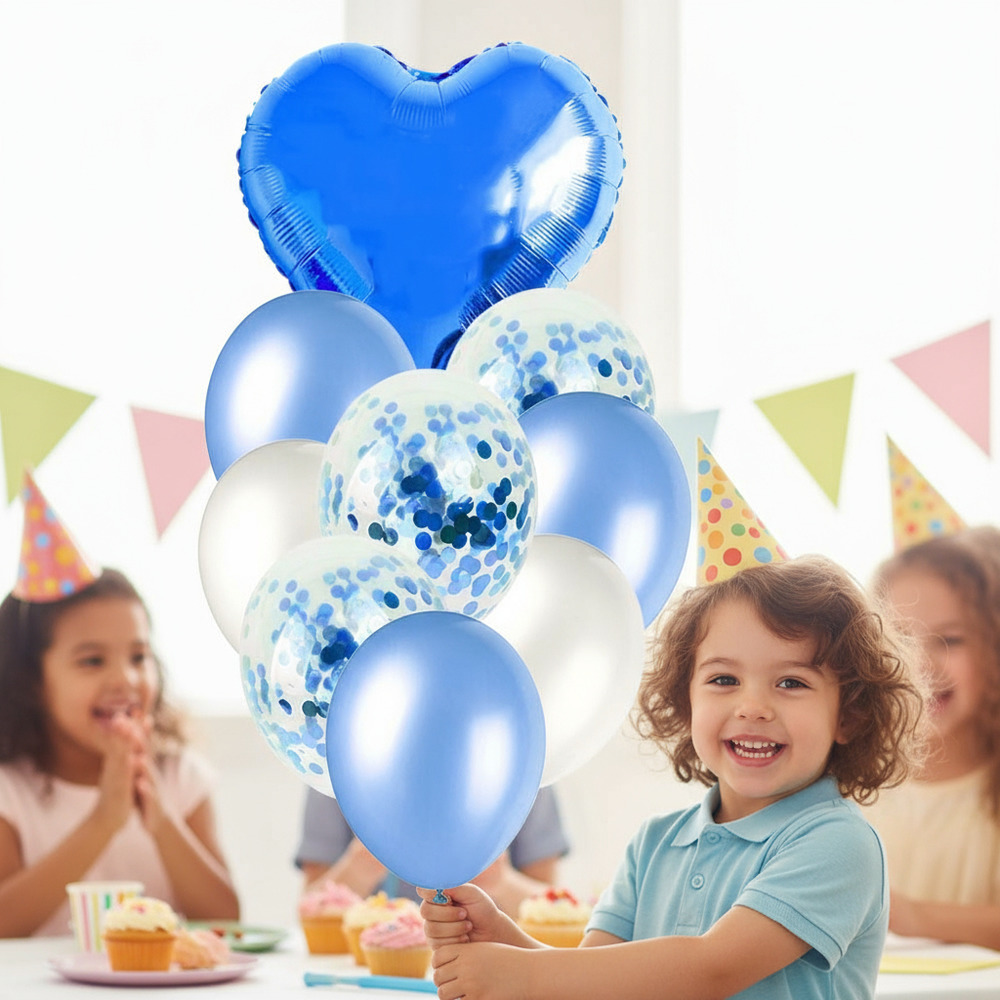 Set De Globos Decoración 9 Uds Corazón + Inflador - Imagen 13