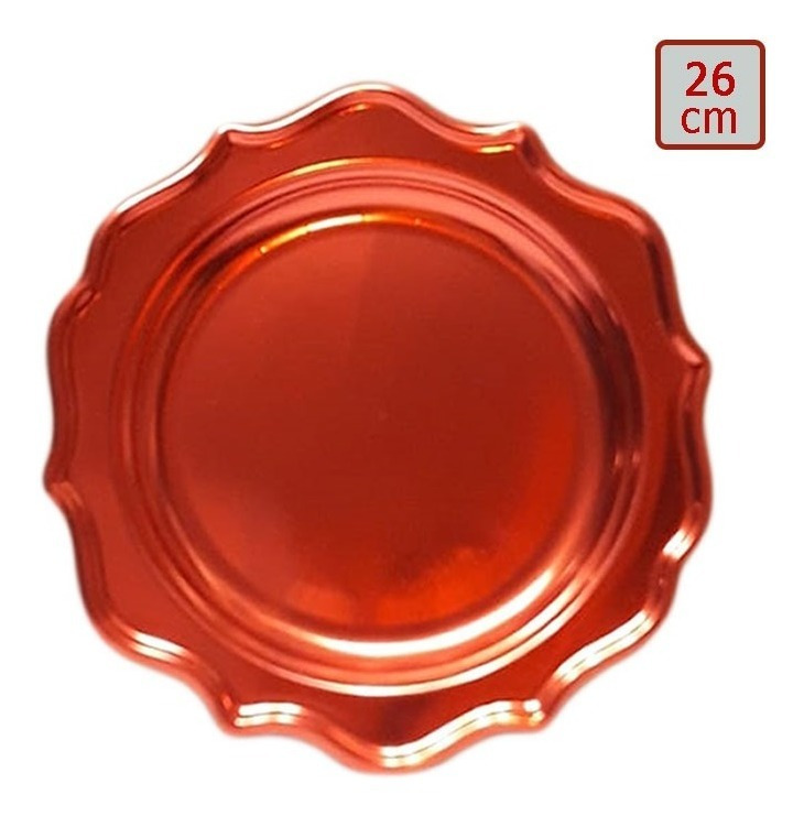 Pack 3 Uds Plato Grande / Diseño Bordes Con Siluetas - Imagen 3