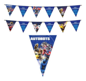 Guirnalda Fiesta Triángulos / Motivo Transformers Autobots