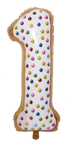 Globo En Forma De Numero ( Diseño Dulces ) - Altura - 86 Cm