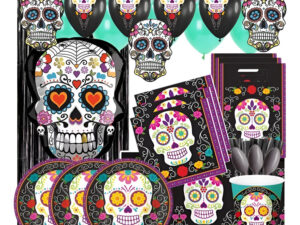 Set Decoración Fiesta + Globos + Motivo Catrina - Calaveras