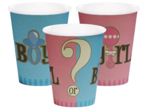 Pack 10 Uds Vaso De Cartón Con Diseño Revelación Girl Or Boy