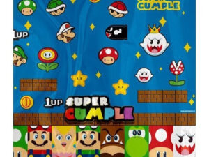 Mantel Plástico Decoración Rectangular Motivo Super Mario