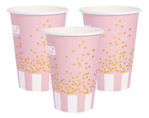 Pack 6 Uds Vaso De Cartón Con Diseño Tonos / Pastel