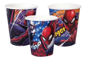 Pack 6 Uds Vaso De Cartón Con Diseño Spiderman