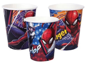 Pack 6 Uds Vaso De Cartón Con Diseño Spiderman