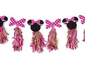 Guirnalda Borla Para Decoración Fiesta Motivo Minnie Mouse