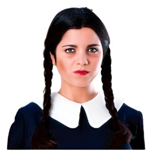 Peluca Para Tu Disfraz / Halloween / Merlina / Trenzas