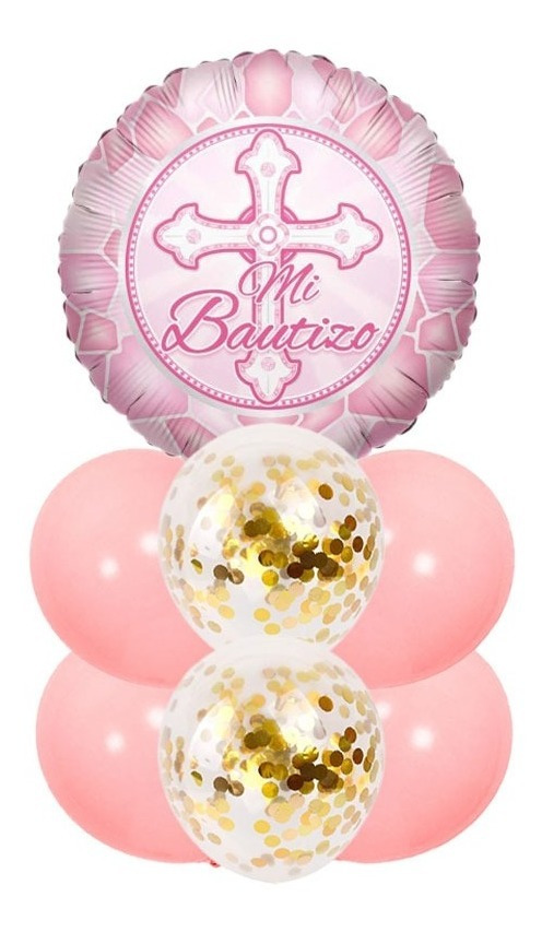 Set De Globos Decoración 7 Uds Especial Bautizo - Imagen 3