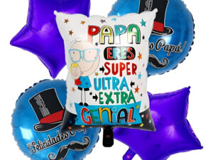 Set De Globos Decoración 5 Uds Motivo Feliz Dia Papa / Padre