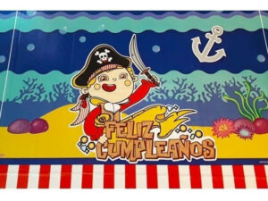 Mantel Plástico Decoración Motivo Pirata