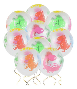Set Globos Decoración 25 Uds Globos Látex Motivo Dinosaurios