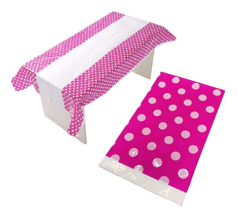Mantel Plástico Para Decoración De Mesa Rectangular Puntos - Imagen 2