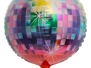 Globo Metálico Retro Silueta Bola Discoteca