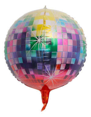 Globo Metálico Retro Silueta Bola Discoteca