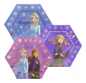 Pack 6 Uds Plato Hexagonal Cartón / Diseño Frozen