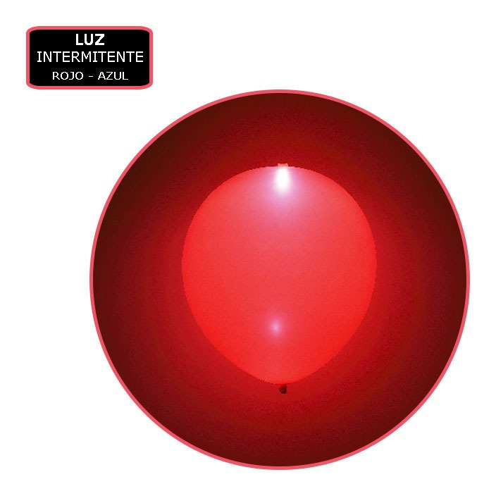 Pack 5 Uds Globos De Látex Con Luz Intermitente Rojo/azul - Imagen 6