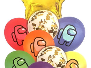 Set De Globos Decoración 9 Uds Motivo Among Us