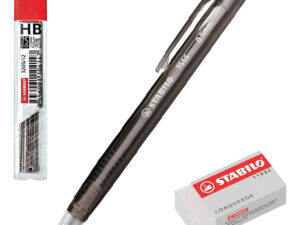 Pack Escolar Stabilo / Portamina + Borrador + Minas Hb0.5mm