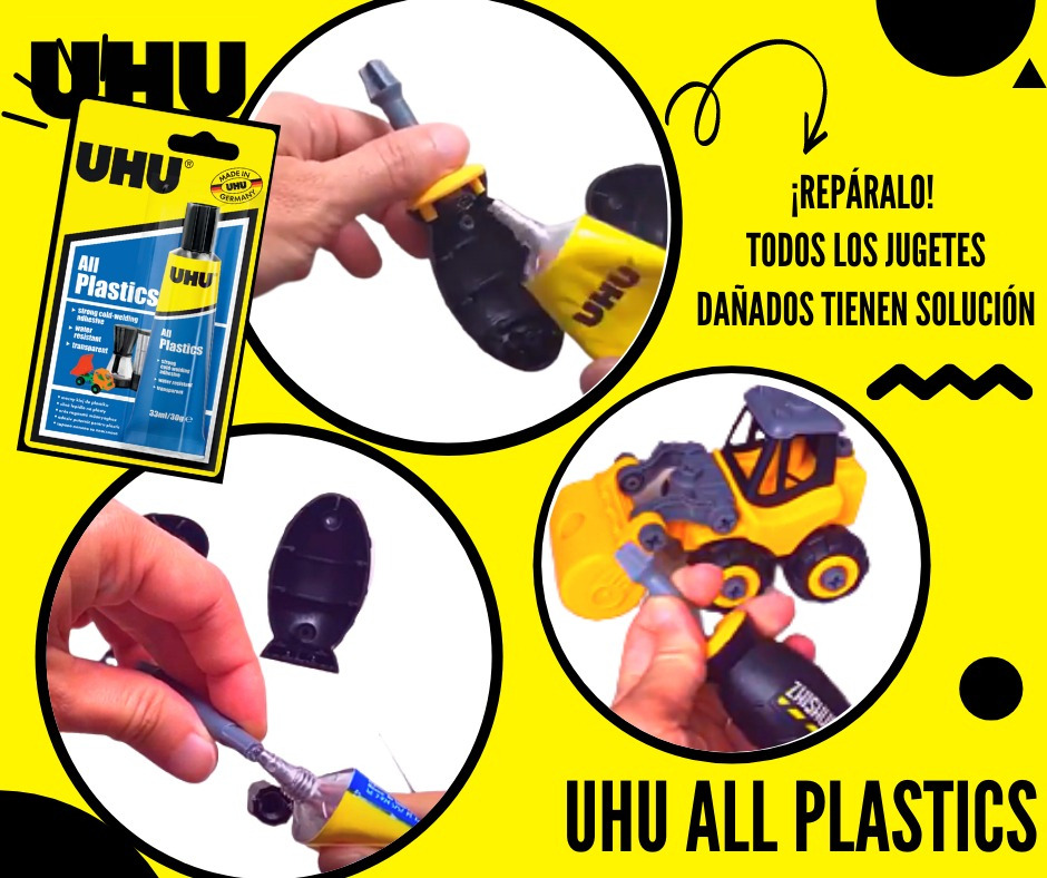 Pegamento Pomo Uhu All Plastics No Tóxico - Imagen 5