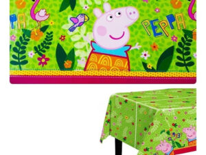 Mantel Plástico Decoración Rectangular Motivo Peppa Pig