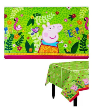Mantel Plástico Decoración Rectangular Motivo Peppa Pig