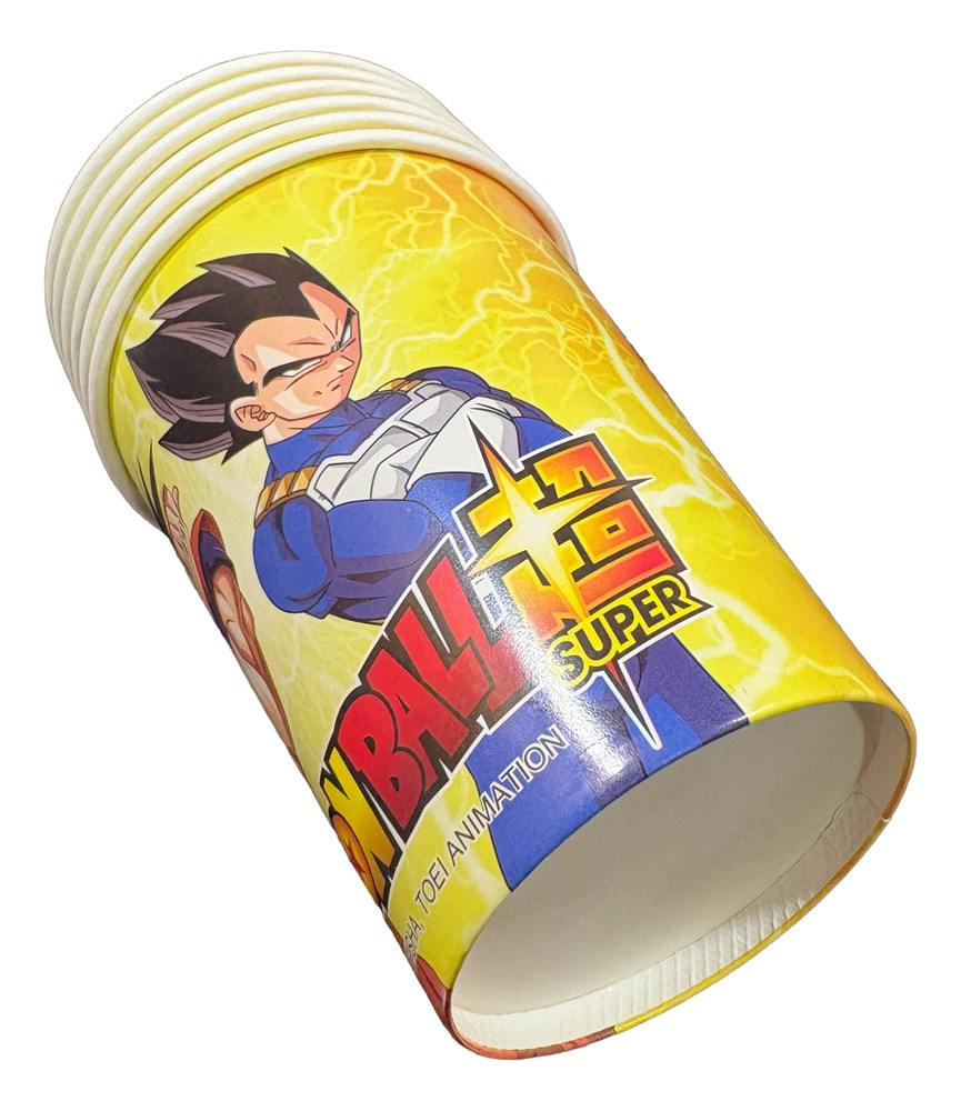 Pack 6 Uds Vaso De Cartón Con Diseño Dragon Ball - Imagen 4
