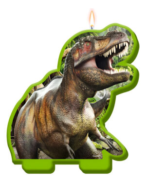 Vela 2d Dinosaurio Para Cumpleaños