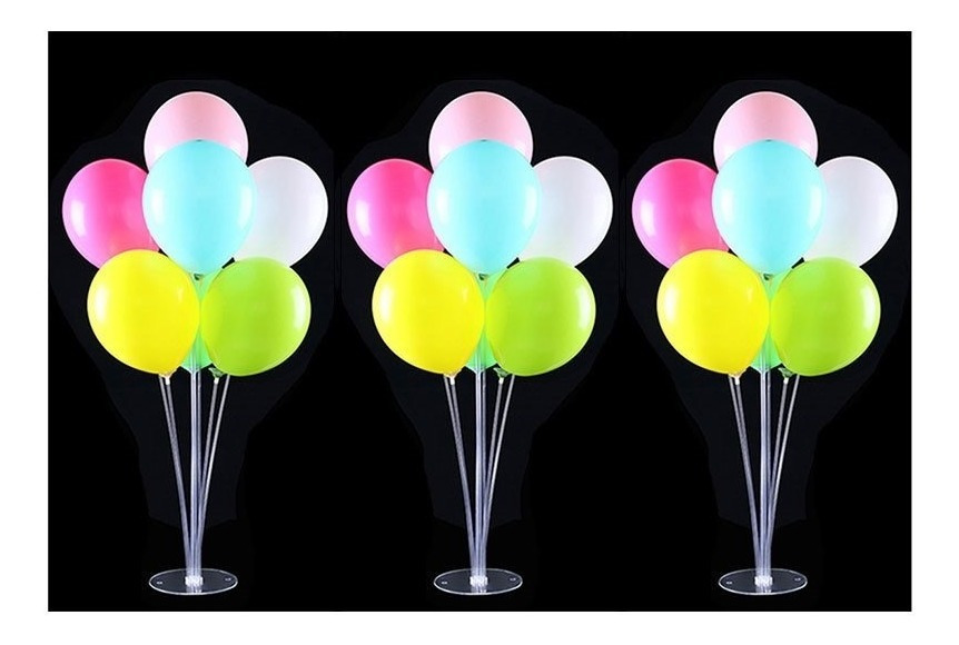 Pack 3 Uds Base Para Globos Transparente Capacidad 7 Globos - Imagen 2
