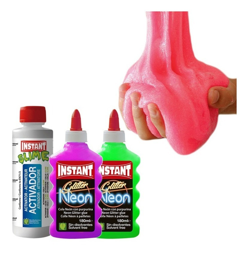 Kit Completo Para Crear Slime / Glitter / Neon / 360 Ml - Imagen 3