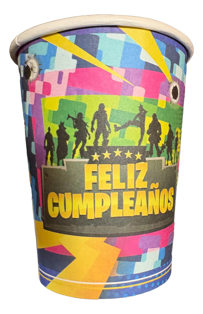 Vasos Fortnite De Cartón, Pack 6u - Imagen 4