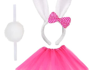Set Cintillo Con Orejas Conejo / Falda Tutu / Cola / Pascua