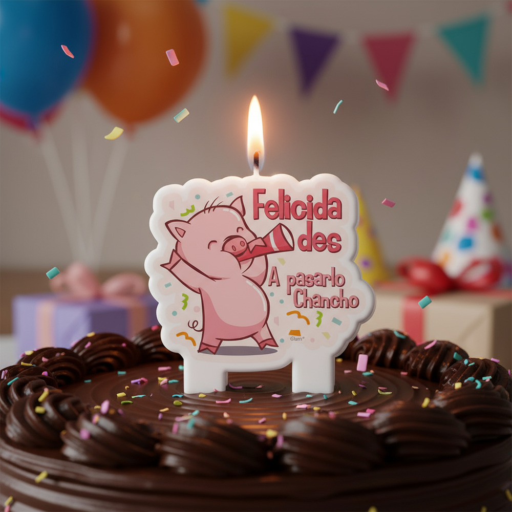 Vela A Pasarla Chancho! Para Cumpleaños - Imagen 2
