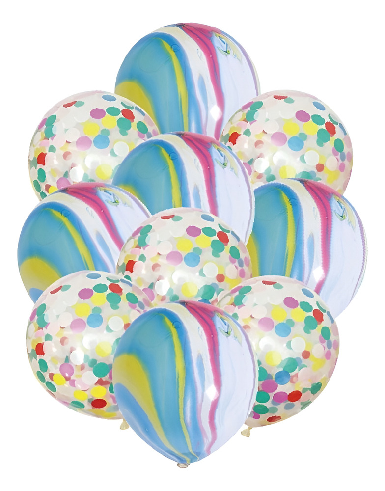 Pack 10 Uds Globos Látex Diseño Agata + Confeti - Imagen 11