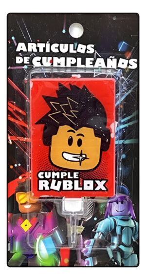 Vela Para Decoración De Torta Con Motivo Roblox 2 D