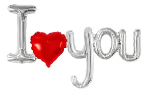 Globo Metálico Frase I You Con Corazón